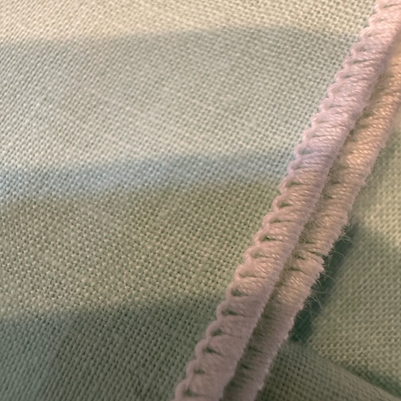 VINTAGE 4 Elegant Lace Trim Napkins 12x12 inchs Lunch Dinner Cocktail MINT Green - Picture 7 of 8